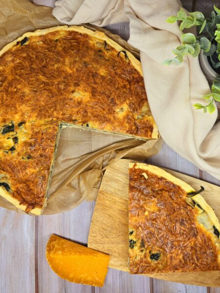 Quiche mimolette et blettes facile et gourmande