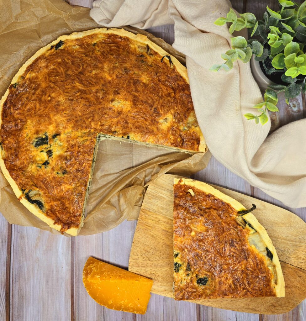 Quiche mimolette et blettes facile et gourmande