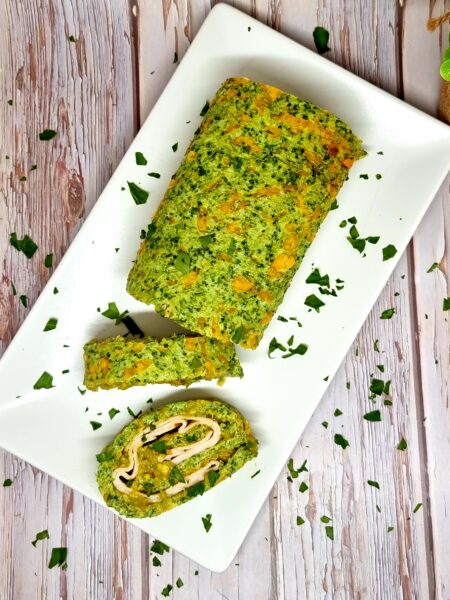 Roulé de brocoli au poulet et guacamole facile et healthy