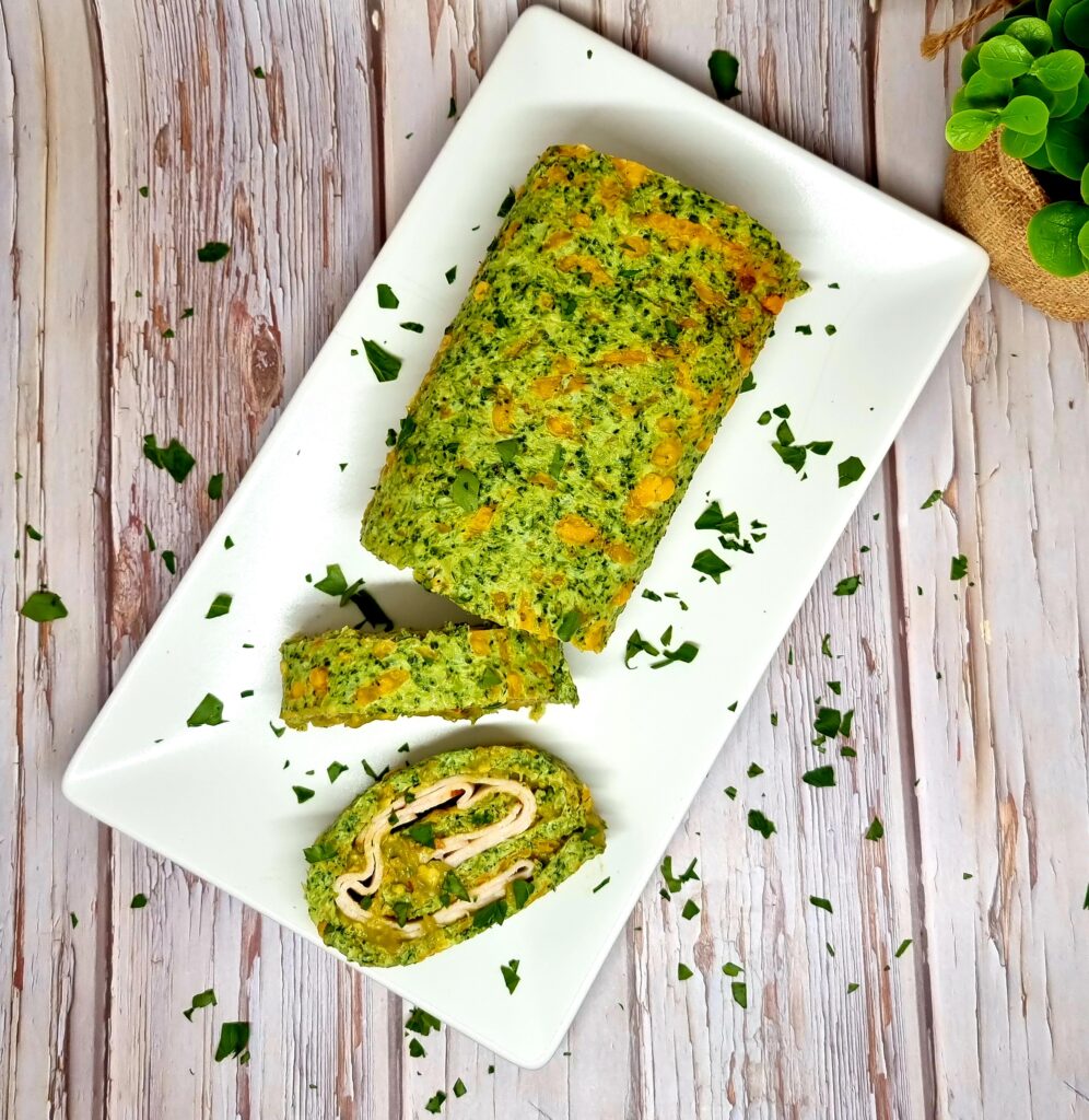 Roulé de brocoli au poulet et guacamole facile et healthy