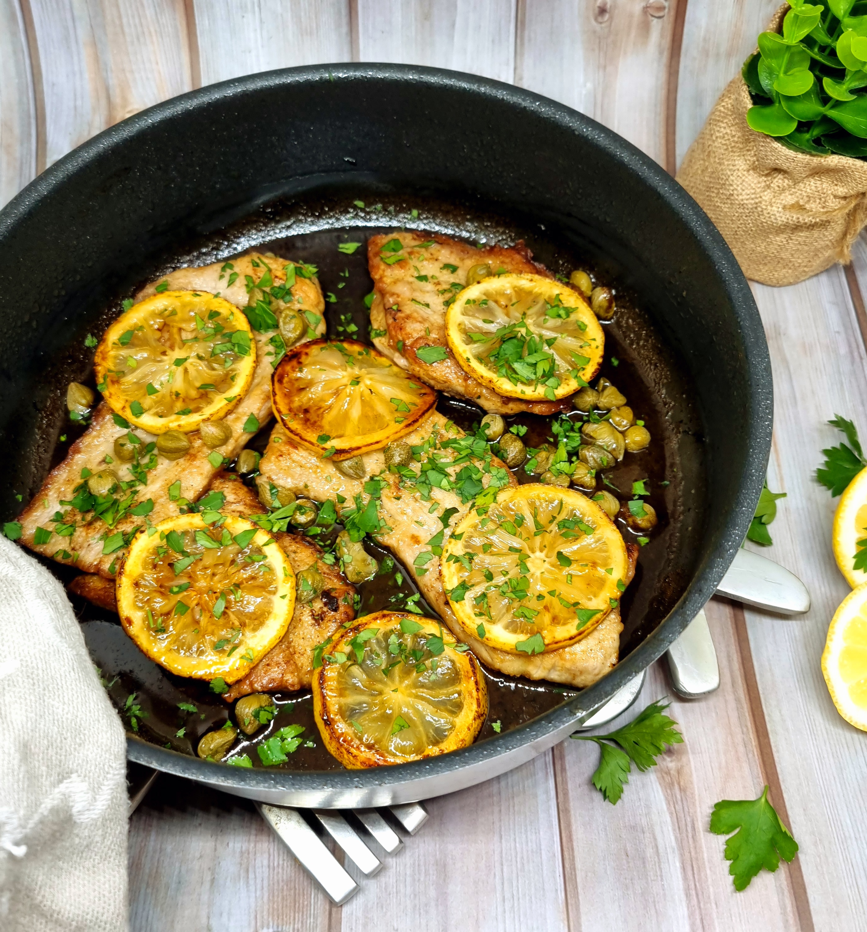 Piccata de veau au citron et câpres