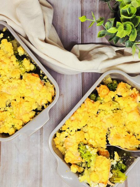 Crumble de saumon et brocolis facile et gourmand