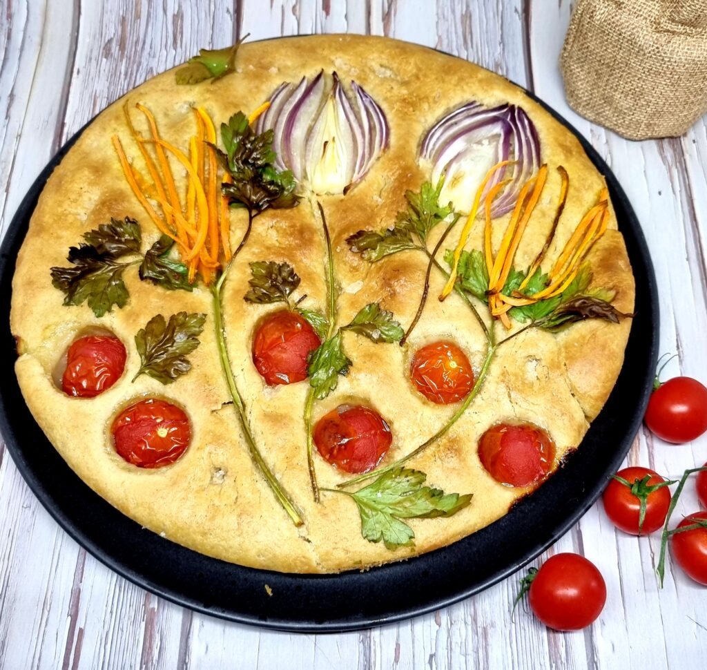 Focaccia décorée maison