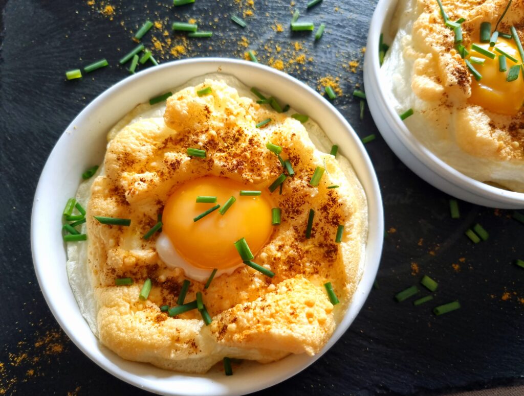 Œufs nuages au curry