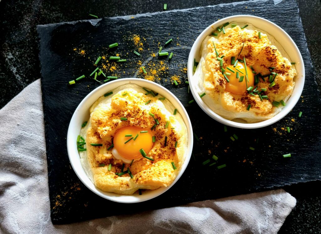Œufs nuages au curry