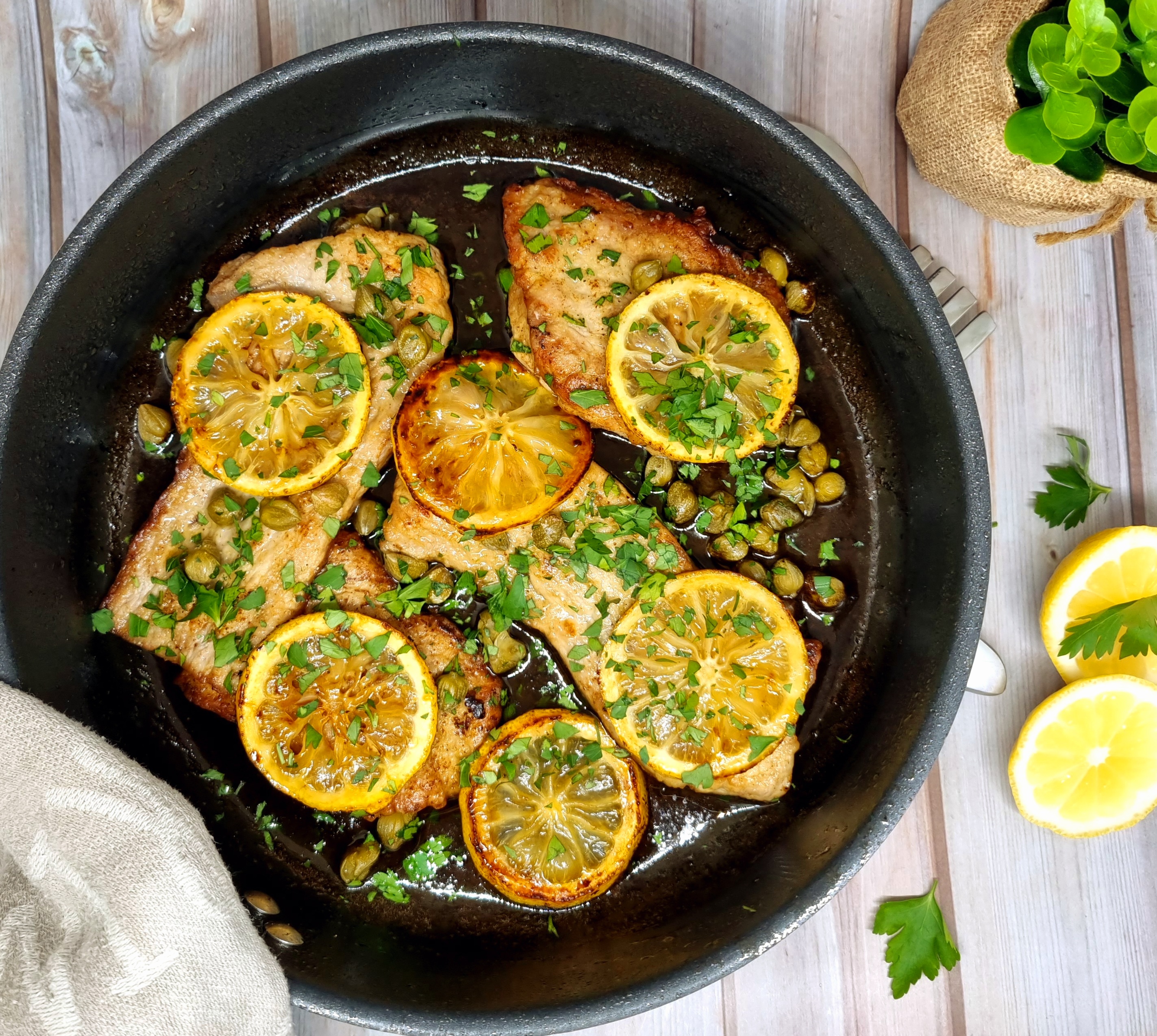 Piccata de veau au citron et câpres
