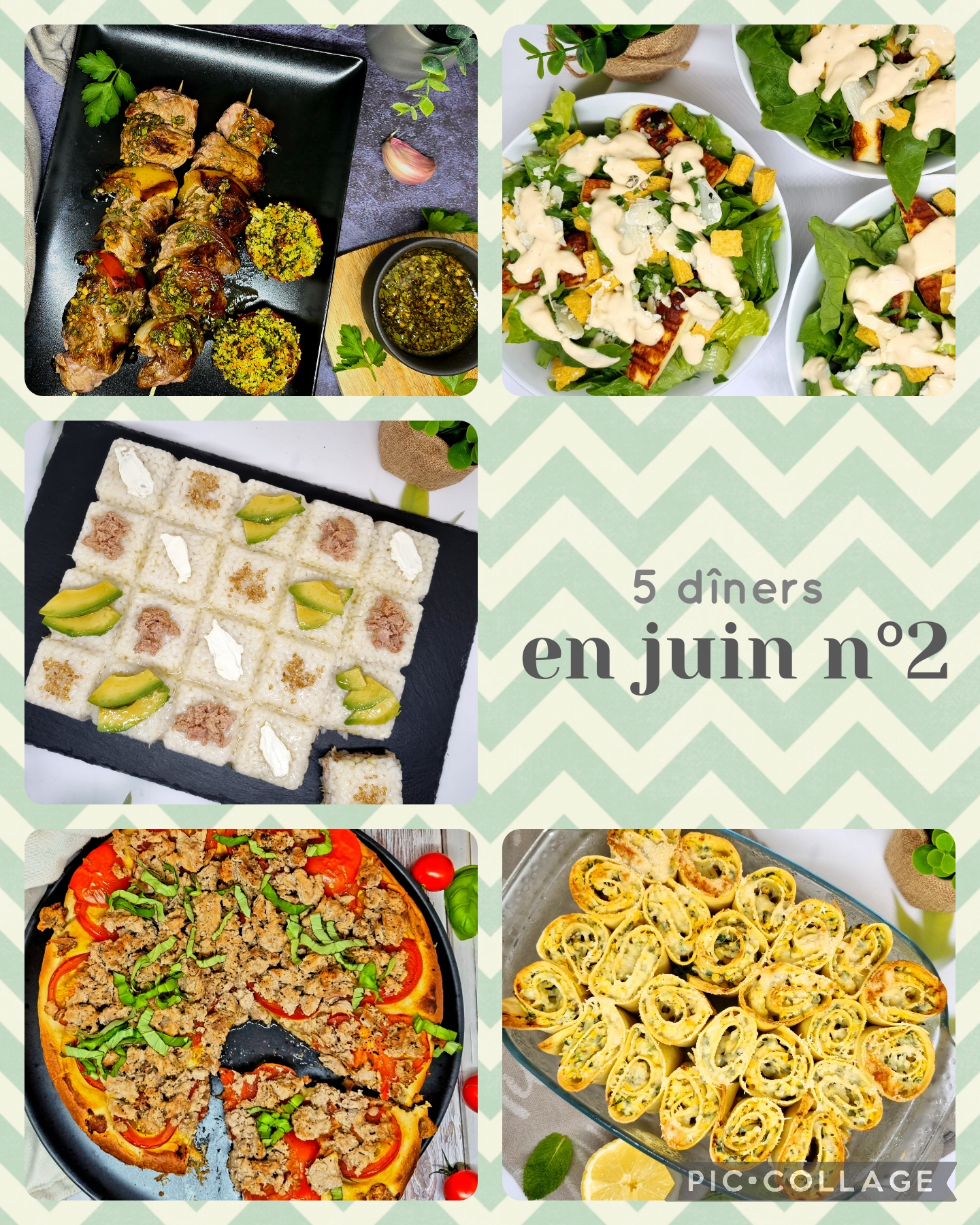 Menu de saison en juin