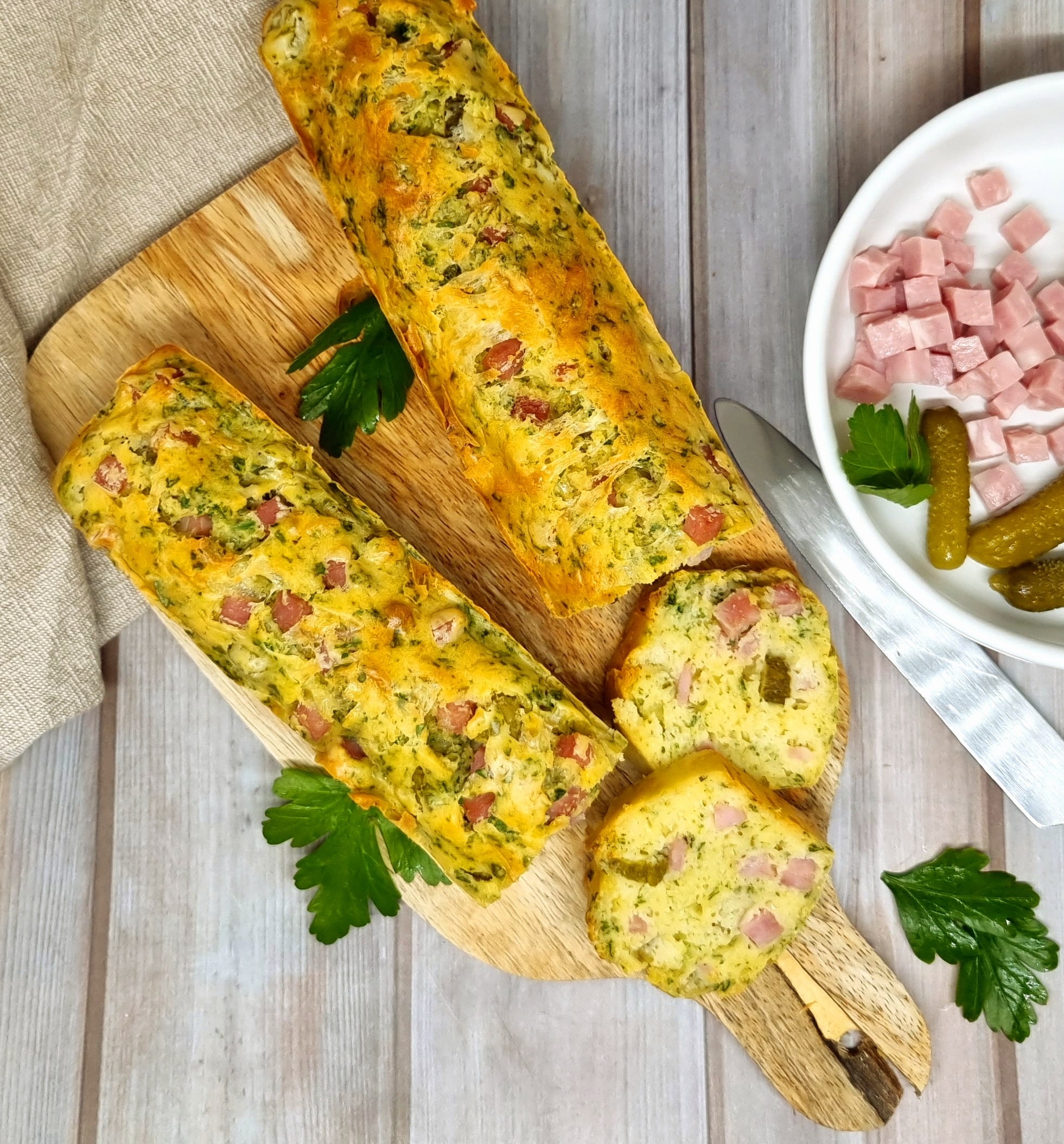 Cake jambon cornichon