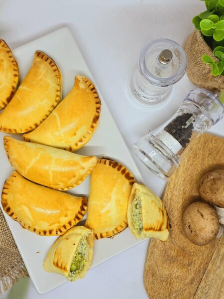 Empanadas petits pois et champignons