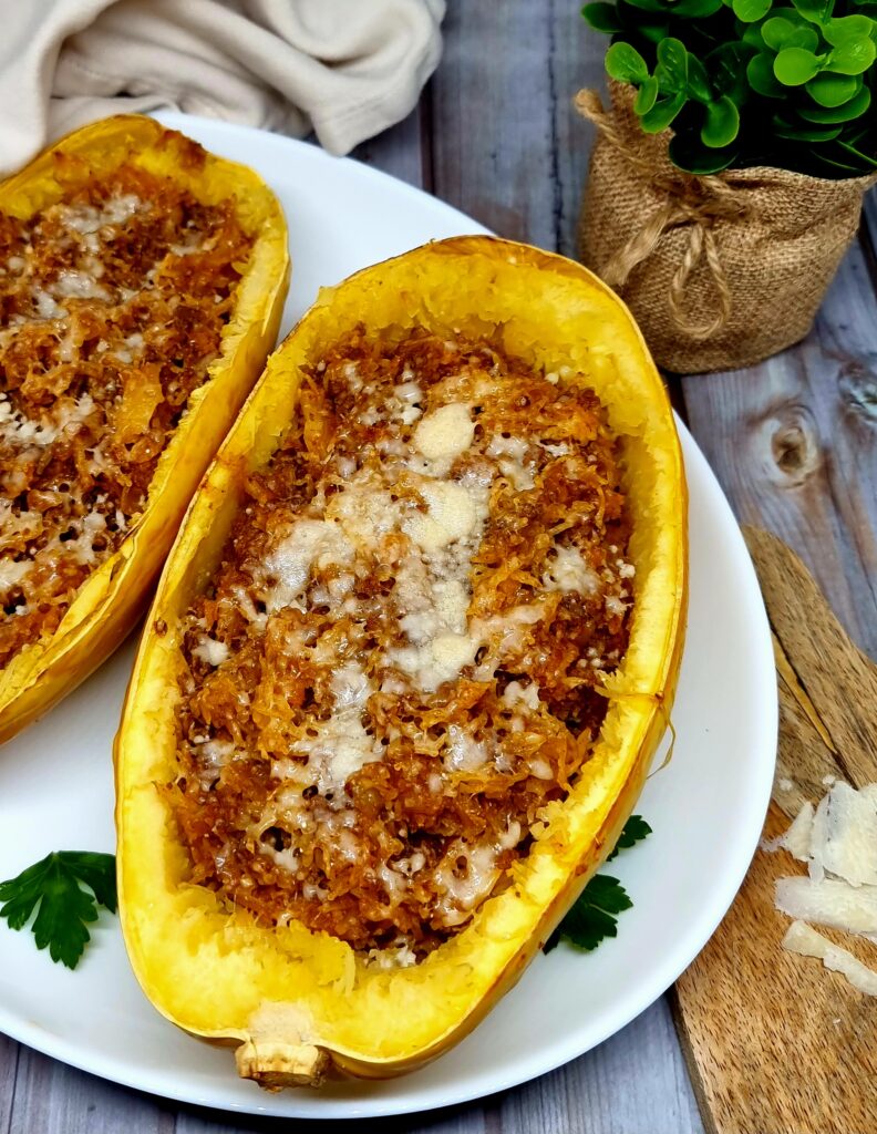 Courges spaghettis à la bolognaise