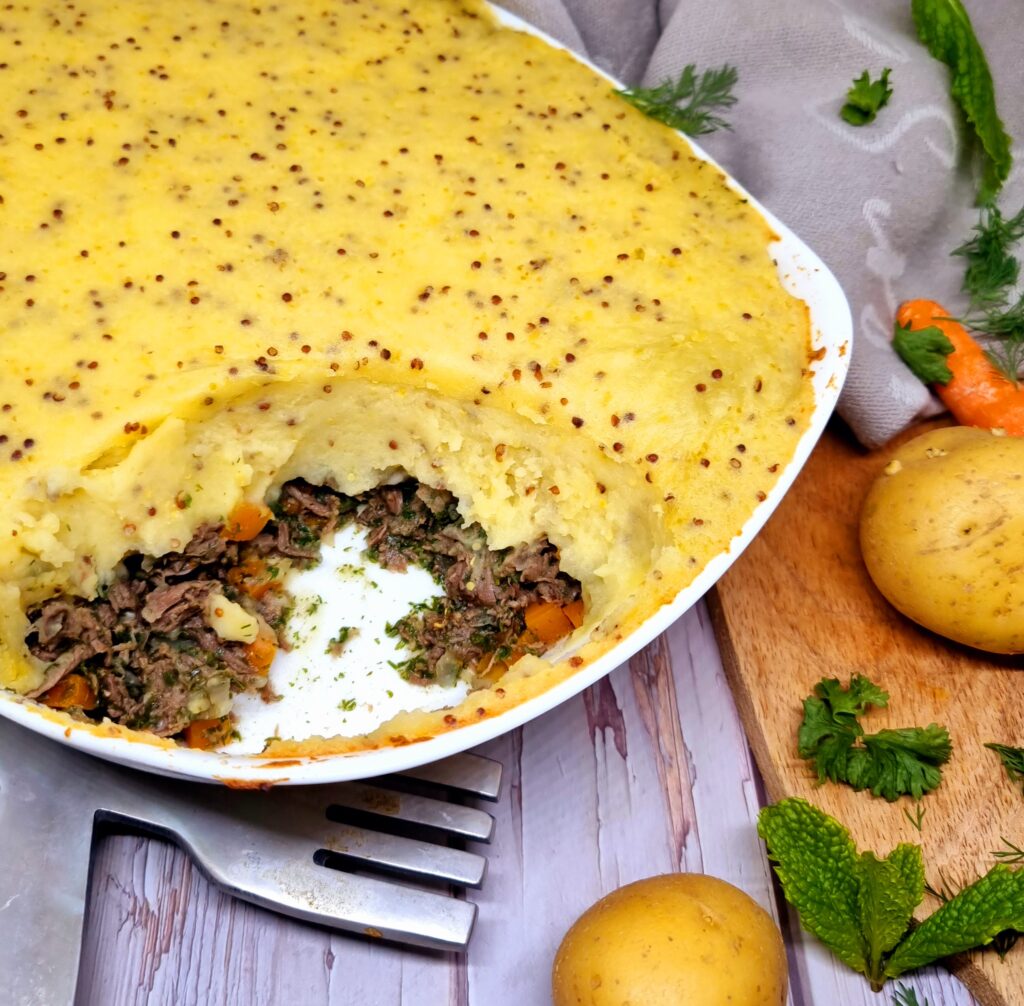 Hachis parmentier aux herbes et à la moutarde 1 Hachis parmentier aux herbes et à la moutarde