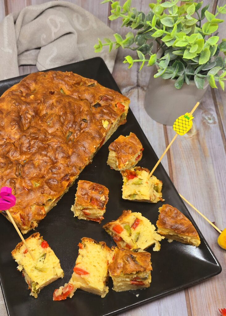 Cake aux poivrons au airfryer 1 Cake aux poivrons au airfryer
