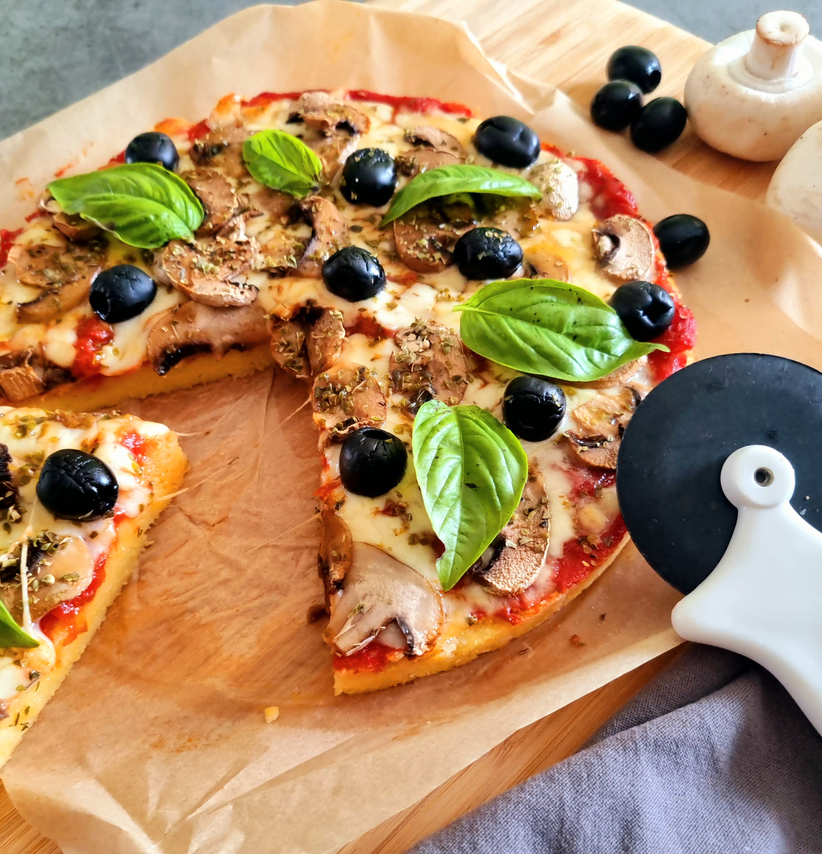 Galette de polenta façon pizza
