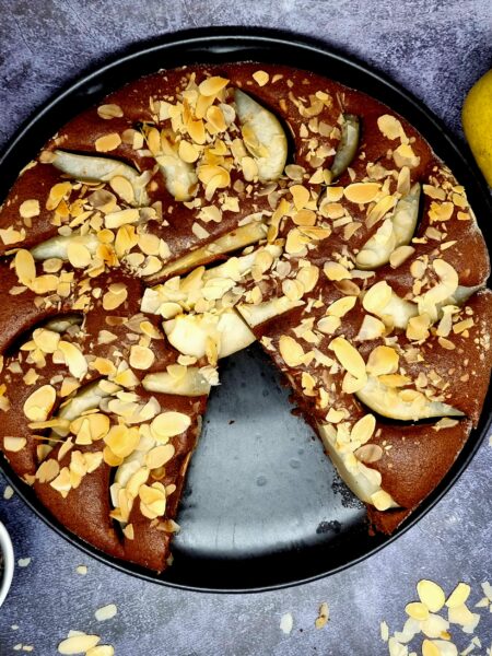 Gâteau poires, chocolat et huile d'olive