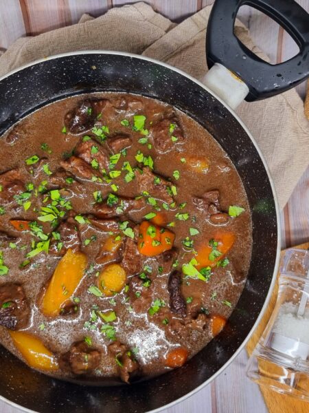 Joue de bœuf à la bière brune