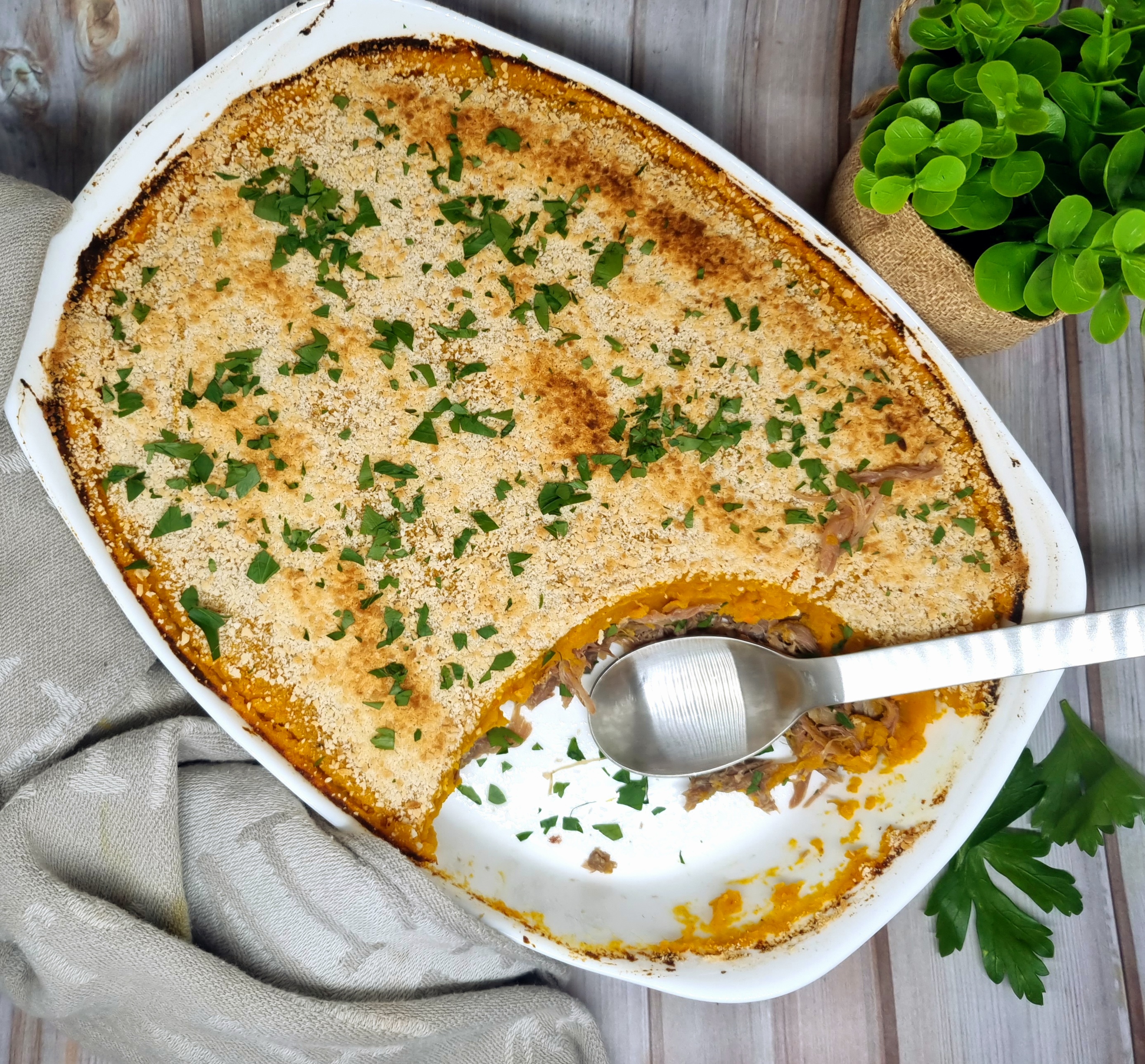 Hachis parmentier de canard et potimarron