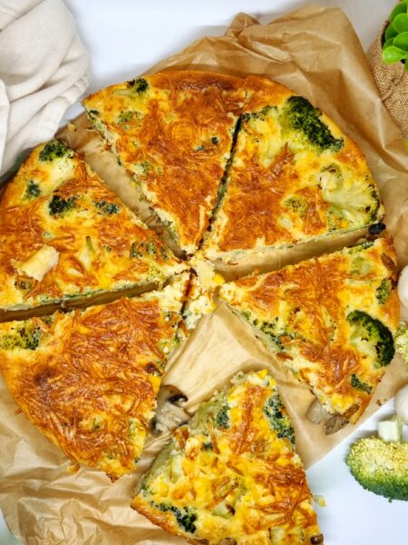 Quiche sans pâte brocoli et maïs