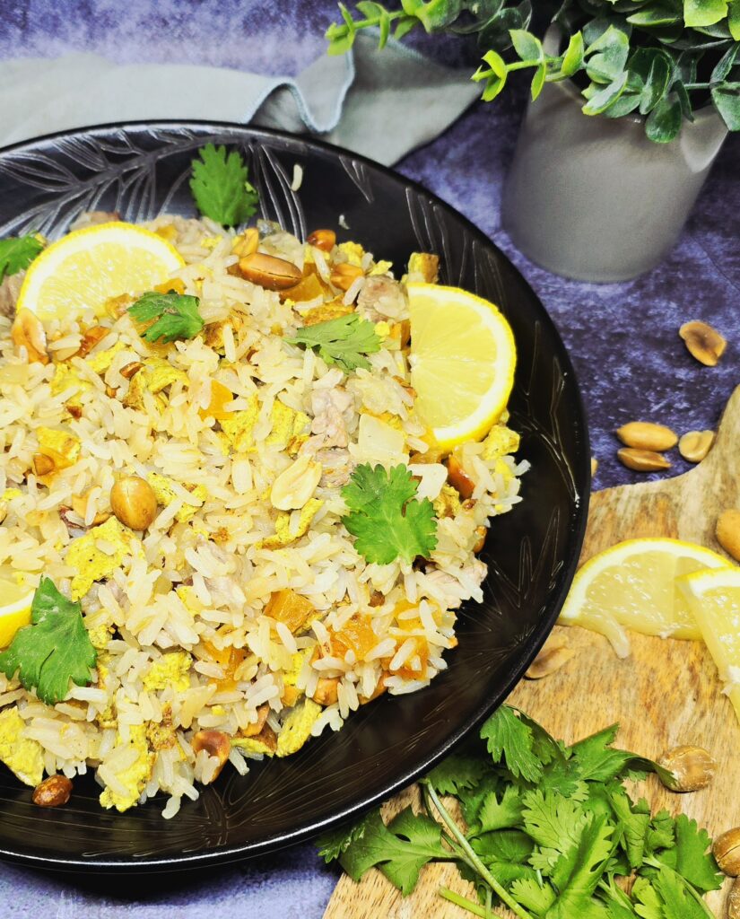 Riz sucré salé porc et abricots secs