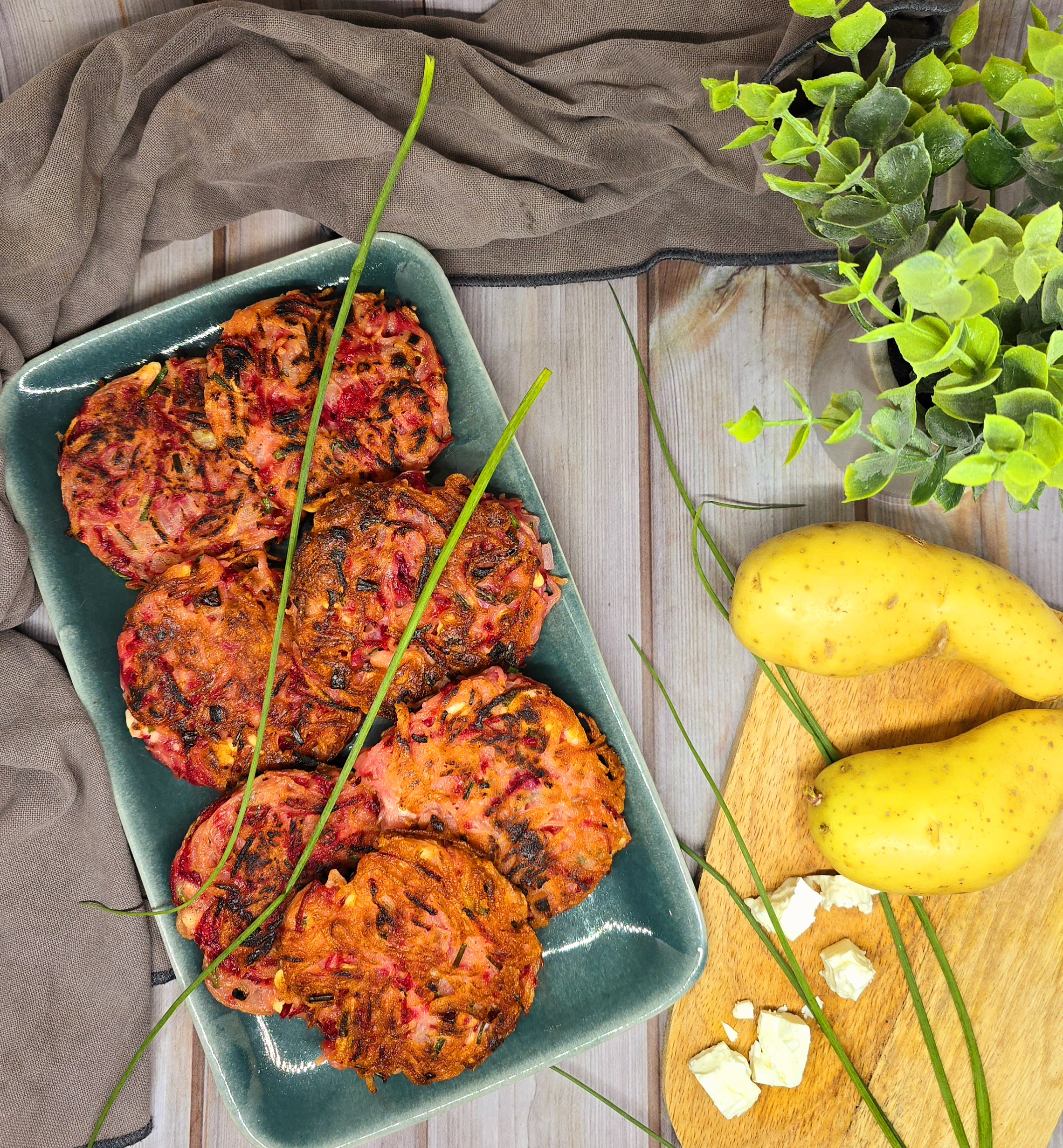 Röstis pommes de terre, betterave et fêta