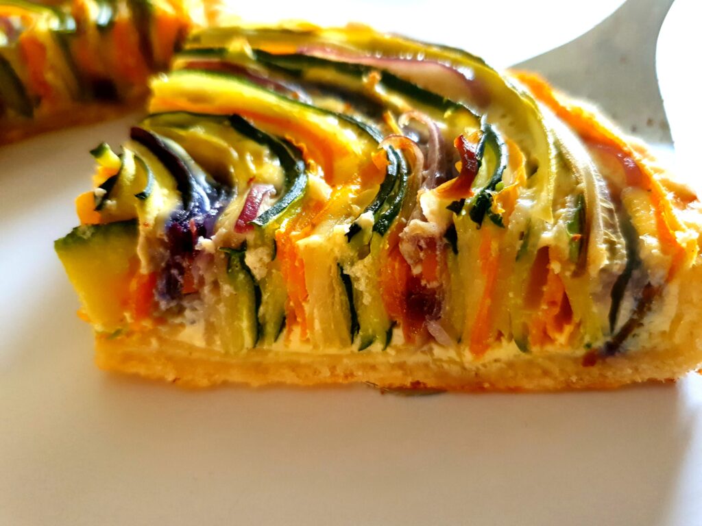 Tarte aux rubans de légumes