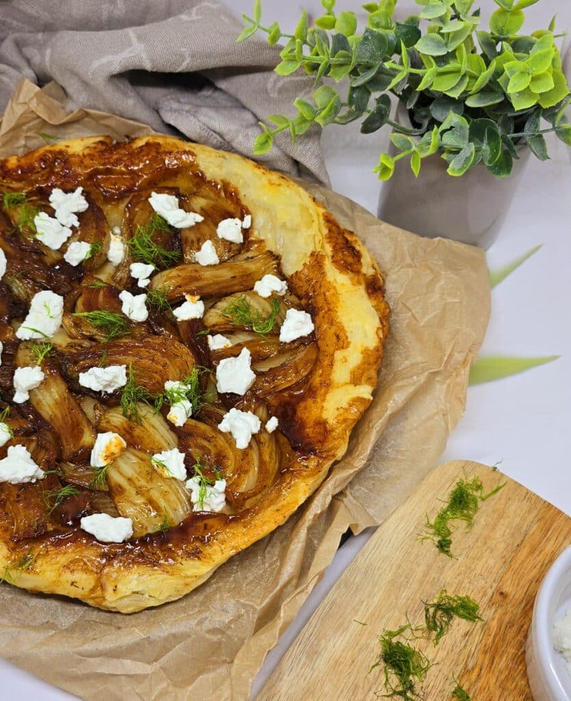 Tatin de fenouil au chèvre