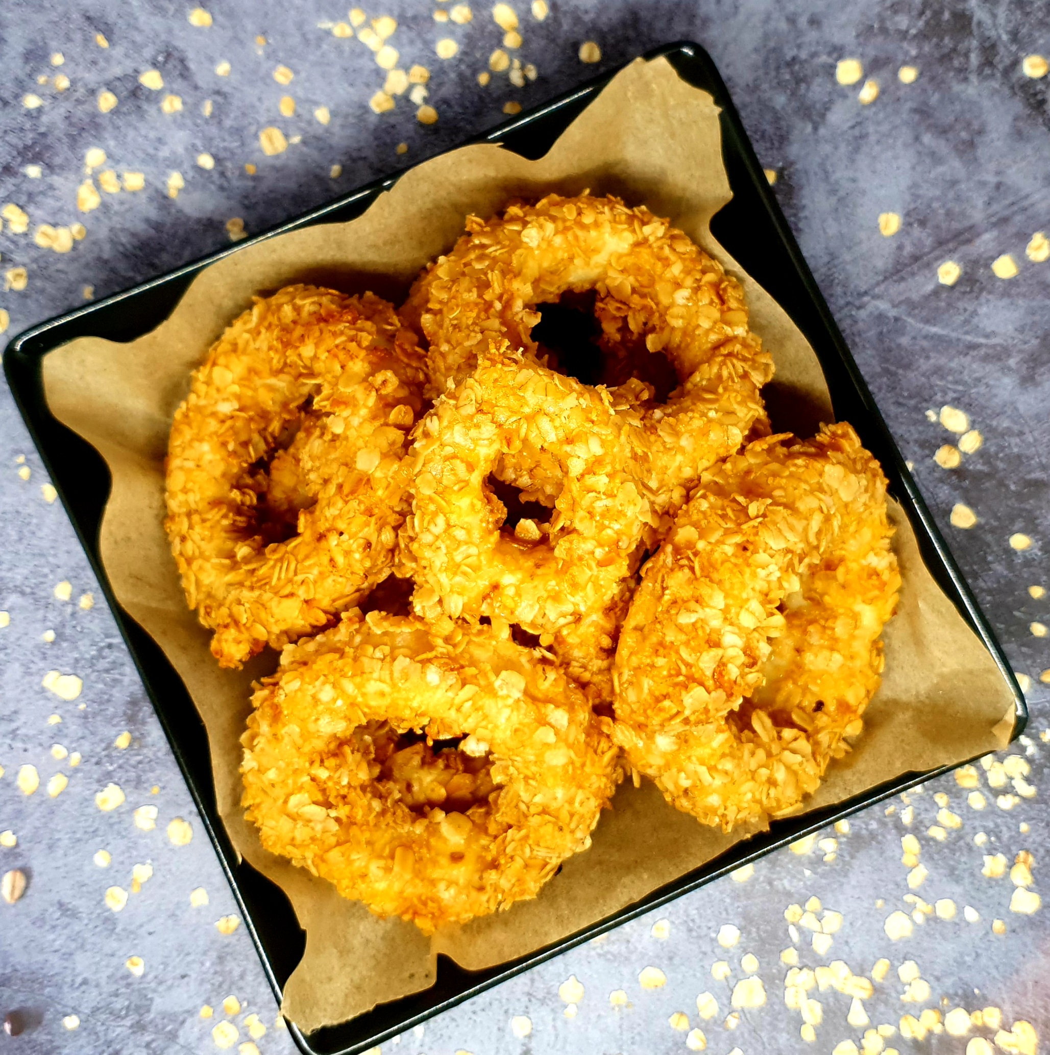 Beignets d&rsquo;encornets aux flocons d&rsquo;avoine
