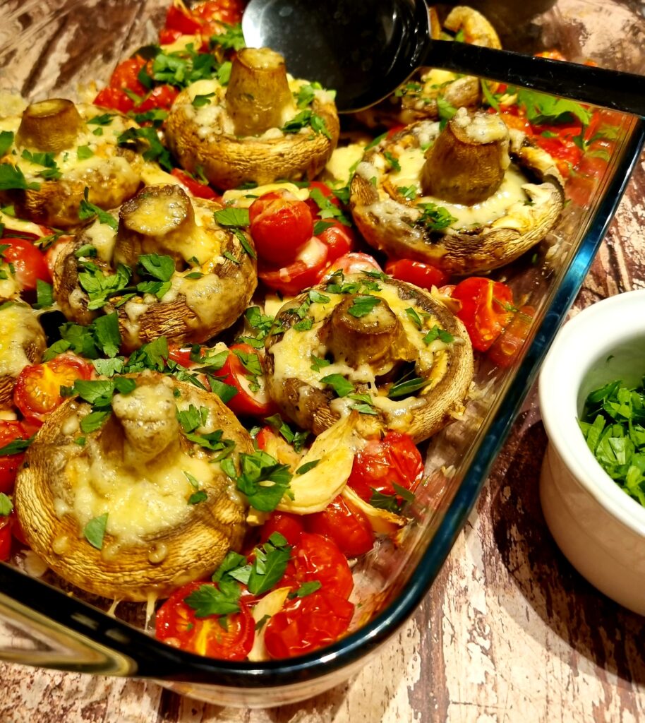 Champignons rôtis et gratinés au cantal 1 Champignons rôtis et gratinés au cantal