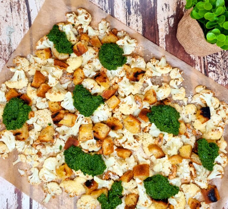 Chou fleur rôti au pesto de chou kale 258 Chou fleur rôti au pesto de chou kale