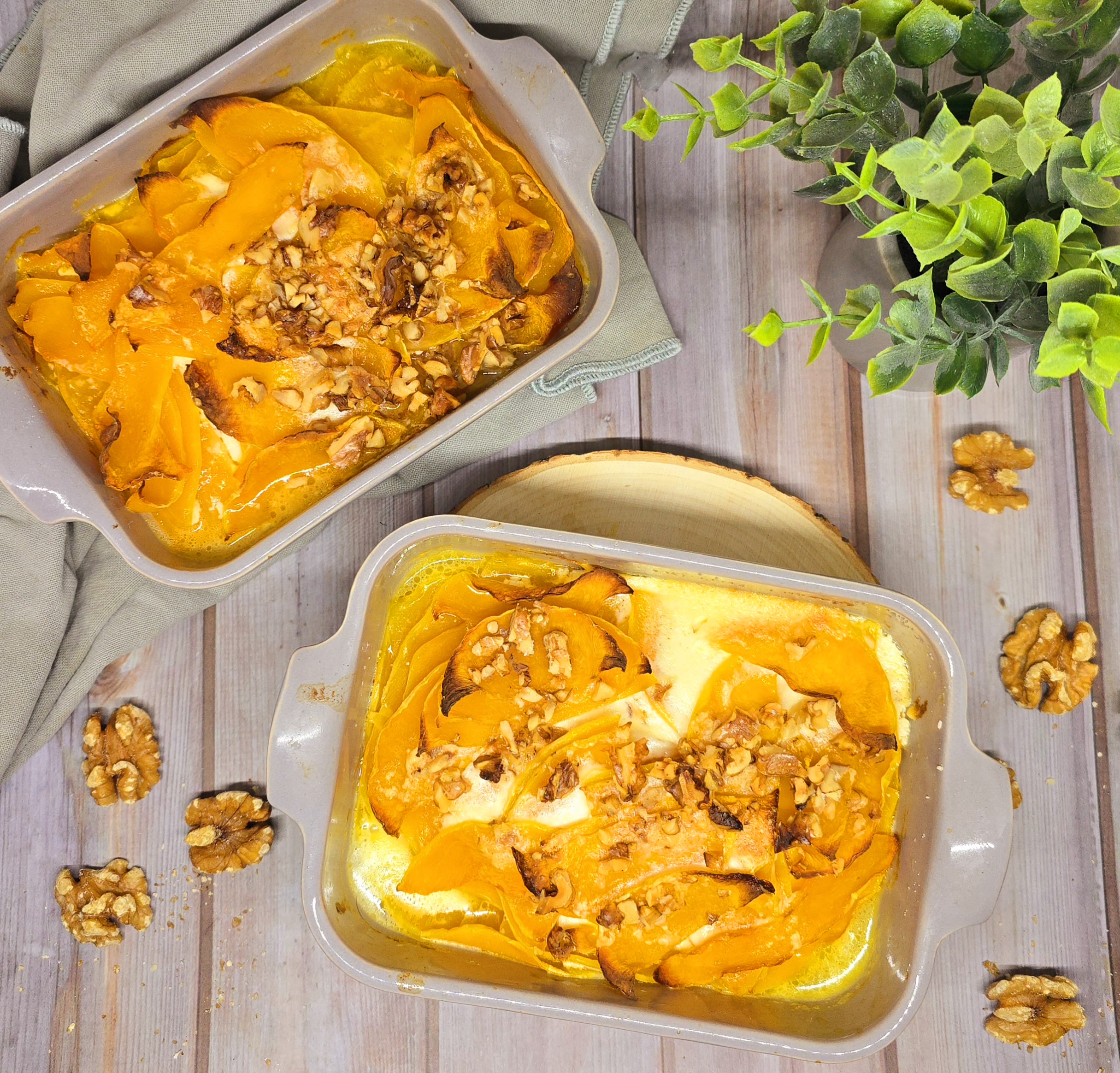 Dauphinois de butternut aux noix