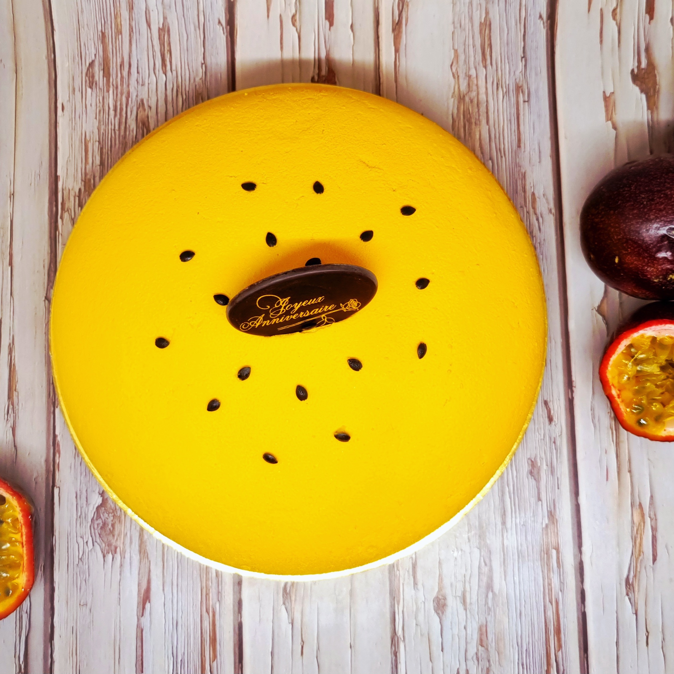 Entremets passion chocolat au lait