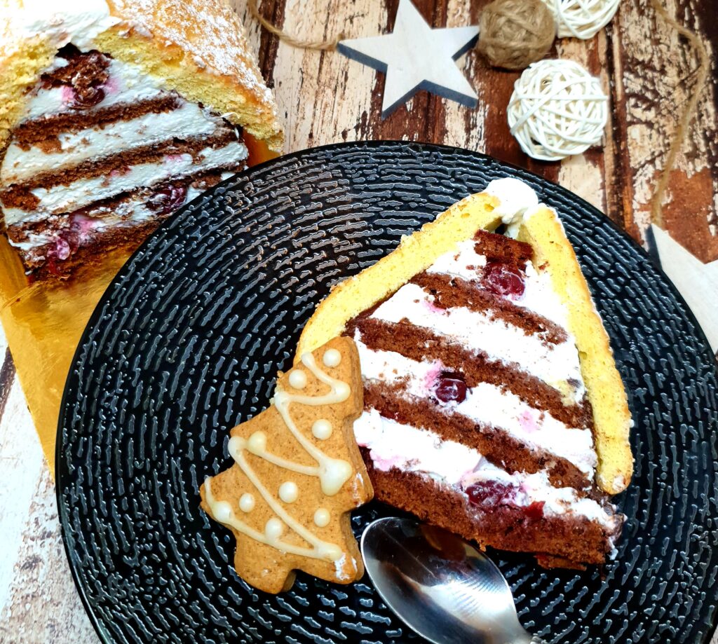 Bûche chalet façon forêt noire