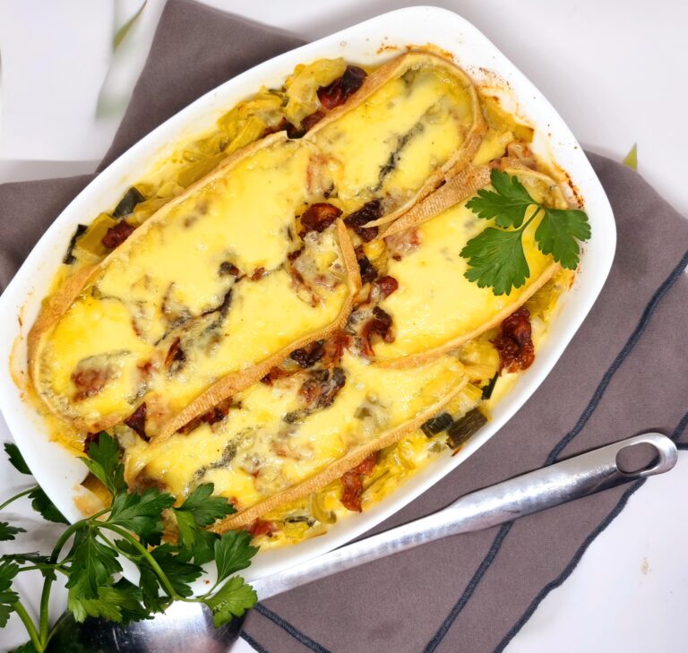 Gratin de poireaux au morbier 252 Gratin de poireaux au morbier