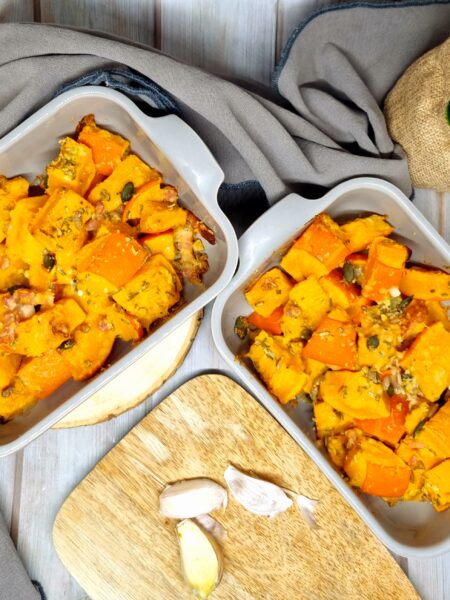 Gratin de potimarron au lard