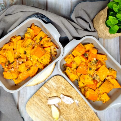 Gratin de potimarron au lard