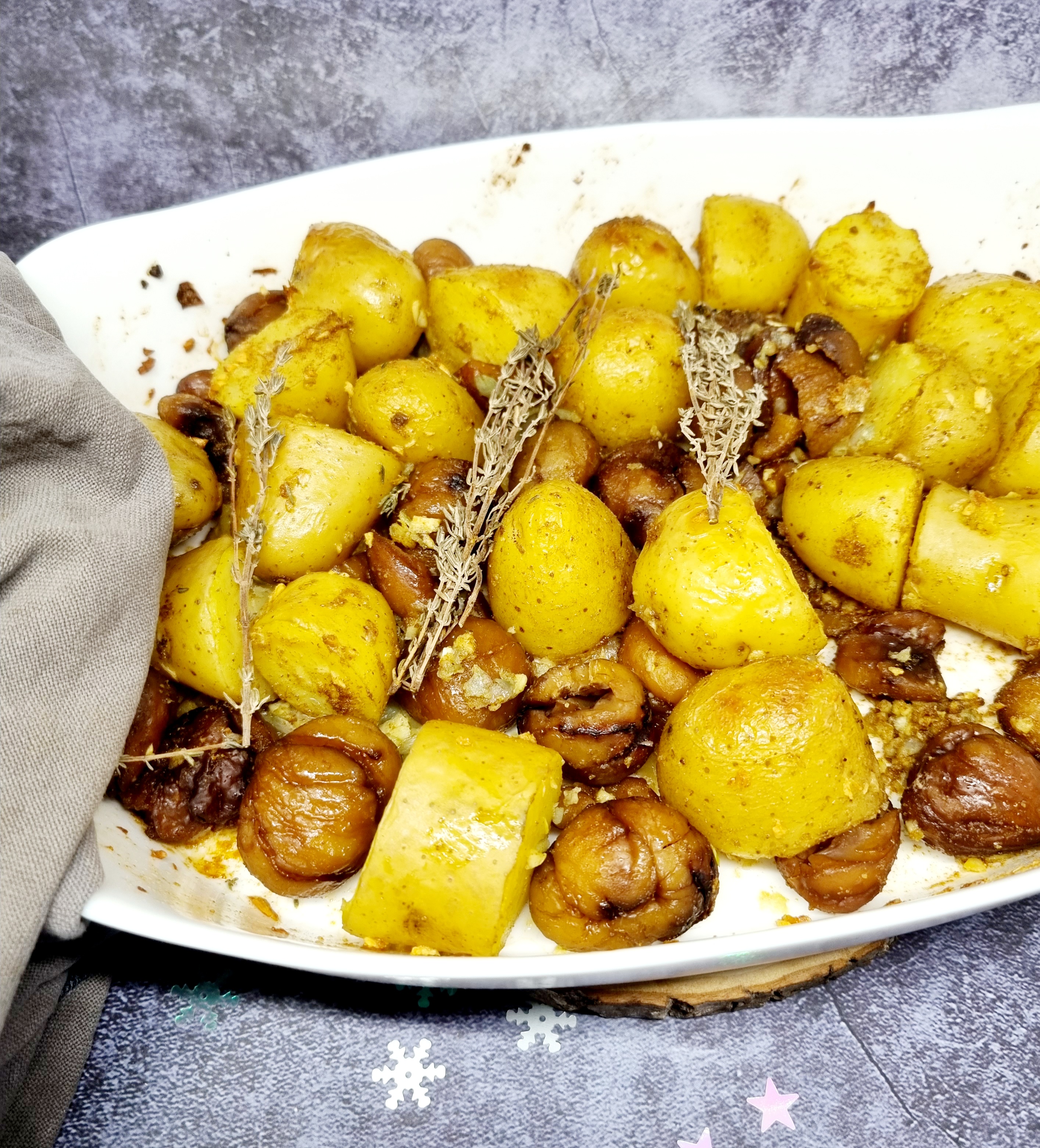 Pommes de terre et châtaignes rôties au cumin 1 Pommes de terre et châtaignes rôties au cumin
