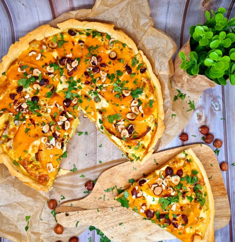 Quiche butternut, poireaux et brebis 242 Quiche butternut, poireaux et brebis