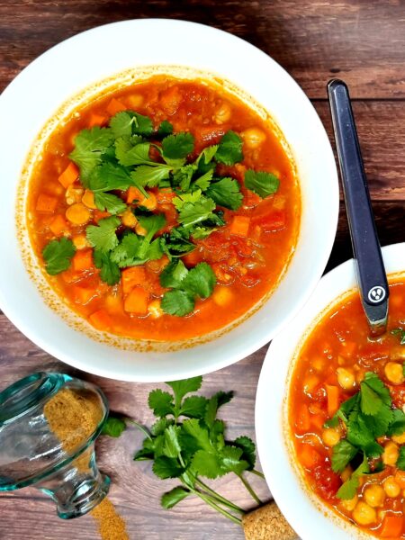 Soupe aux pois chiches et épices