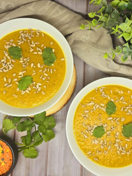 Soupe de carottes et lentilles
