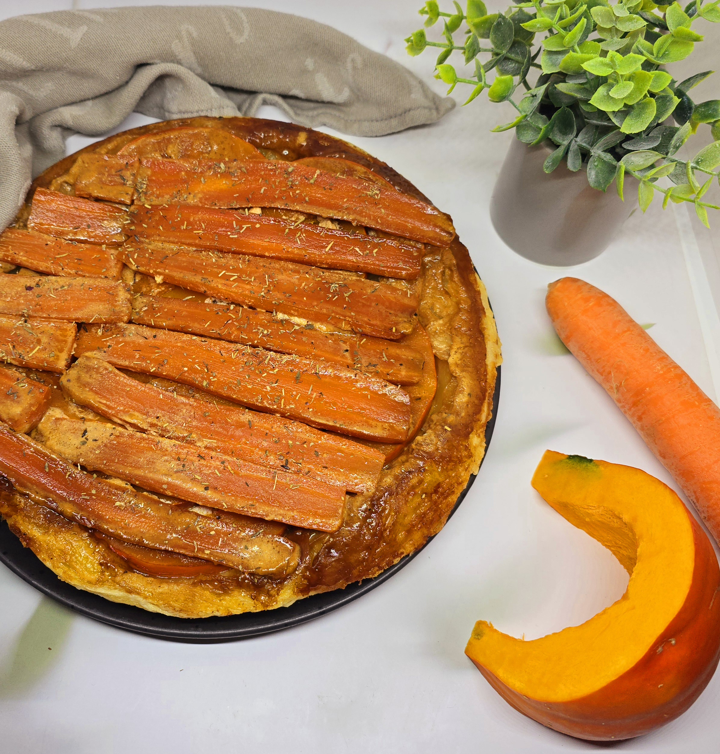 Tatin de carottes et potimarron