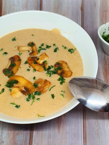 Velouté de châtaignes et champignons
