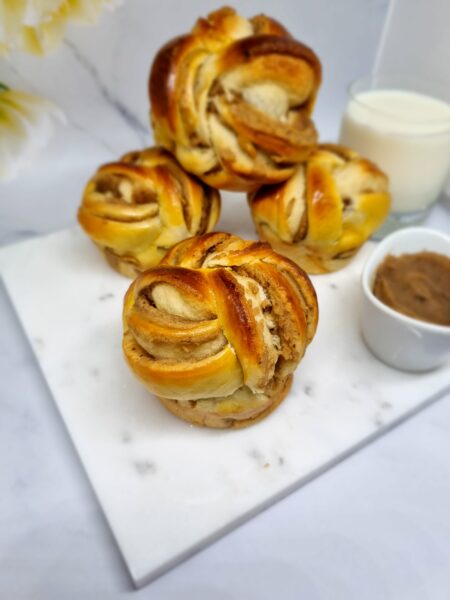 Brioches tressées à la crème de marrons