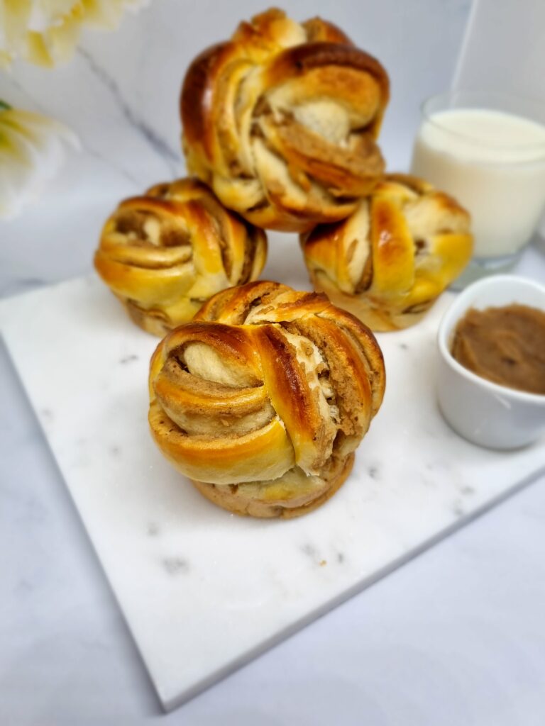 Brioches tressées à la crème de marrons
