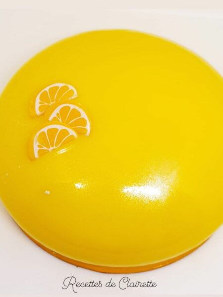 Entremets passion citron vert