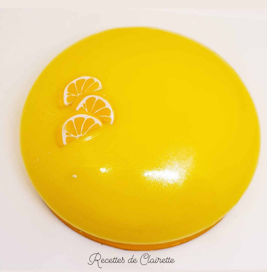 Entremets passion citron vert