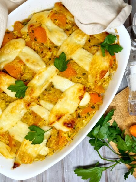 Gratin de potiron et halloumi