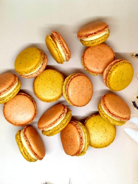 Macarons citron noisette