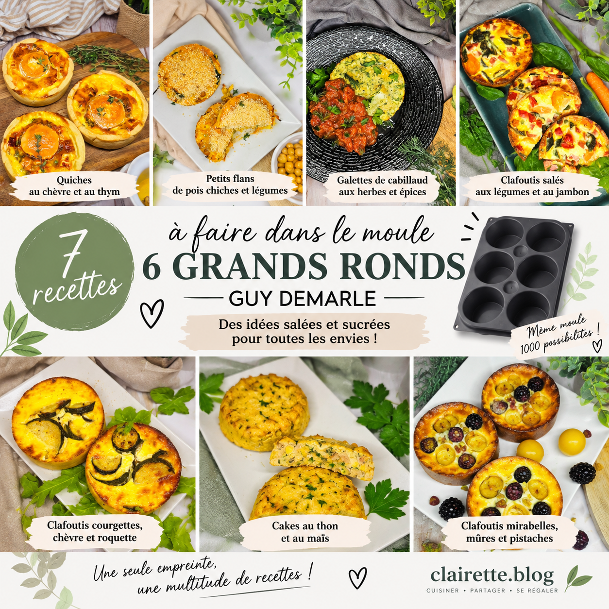 7 recettes à faire dans le moule 6 Grands Ronds Guy Demarle 1 7 recettes à faire dans le moule 6 Grands Ronds Guy Demarle